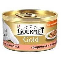 Gourmet Gold - кусочки в подливке с форелью и овощами, 85г