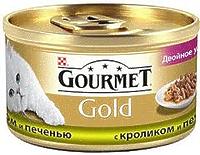 Gourmet Gold - кусочки в подливке с кроликом и печенью, 85г