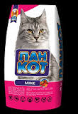 Пан Кот МИКС - сухой корм для взрослых кошек, 3 вида мяса