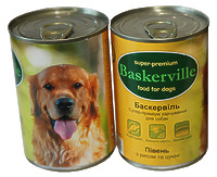 Baskerville - консервы  с петухом, рисом и цукини