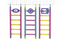 Pet Pro ЛЕСЕНКА ДЛЯ ПОПУГАЙЧИКОВ 6 ЖЕРДОЧЕК игрушка для птиц , 21 см.