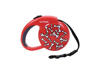 Coastal Lit"l Pals Fashionable рулетка-поводок для собак, 3,6 м, до 7 кг , красная кость.