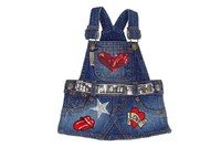 MonkeyDaze СЕРДЦЕ (Heart denim dress) котоновое платье, одежда для собак , XS