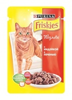 Friskies Кусочки в подливе для кошек с индейкой и печенью