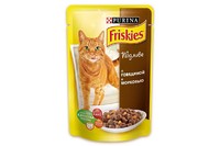 Friskies Корм для кошек с говядиной и морковкой в подливке 0,1 кг