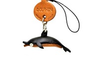 Vanca Dolphin ДЕЛЬФИН 3D брелок на мобильный, натуральная кожа , 2,5х2,5х1см