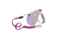 Ferplast AMIGO CORD S Поводок-рулетка для собак cо шнуром, розовая, 3,6 м, 14 кг