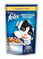 Felix Кусочки в желе для кошек с курицей