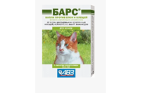 Барс противопаразитарные капли на холку для котов от блох и клещей 3х1мл