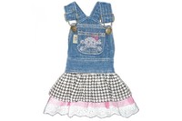 MonkeyDaze ЧЕРЕП (Denim Skull dress) котоновое платье со стразами, одежда для собак , XS