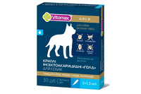 VITOMAX GOLD ИНСЕКТОАКАРИЦИДНЫЕ капли на холку для собак крупных пород  1 мл/ 5 флаконов