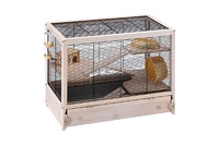 Ferplast  CAGE HAMSTERVILLE BLACK  Деревянная клетка для хомяков и мышей  65 x 34 x h 49 cm