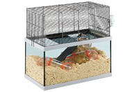 Ferplast  CAGE GABRY 60  Стеклянная клетка для песчанок  60 x 31,5 x h 52 cm