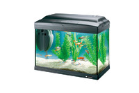 Ferplast  CAYMAN 40 PLUS BLACK  Небольшой аквариум с лампой, внутренним фильтром и нагревателем  41,5 x 21,5 x h 34 cm - 21 L