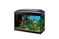 Ferplast  CAYMAN 50 PROFESSIONAL BLACK  Стеклянный аквариум с лампой, внутренним фильтром и таймером 52 x 27 x h 38 cm - 40 L
