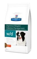 Hills PD Canine W/D-для собак при ожирении и сахарном диабете 