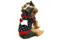 MonkeyDaze АНГЕЛ (Angel black) черная кенгурушка в белый горошек, одежда для собак , M