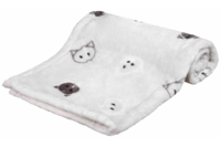 Подстилка"Mimi" TRIXIE (плюш)70 × 50 cм, светло-серый с кошками