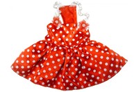 MonkeyDaze ГОРОШЕК (Polka dot dress red) красное платье, одежда для собак , S