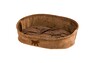 Ferplast LASKA 45 BROWN DOGBED Лежанка с двухсторонней подушкой для собак и кошек, 45 x 34 x 16 см