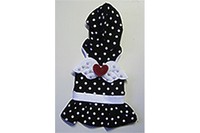 MonkeyDaze АНГЕЛ (Angel Wing Polka) черное платье в белый горошек, одежда для собак , M