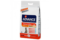 Advance (Эдванс) Cat Sensitive Salmon & Rice - корм для кошек с чувствительным пищеварением (с лососем и рисом) 15кг