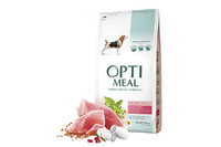 OptiMeal (Оптимил) сухой корм для собак средних пород с индейкой 12 кг