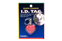 Coastal ID Tag Heart брелок светоотражающий для адреса на ошейник , красный.