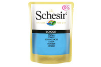 Schesir Tuna ШЕЗИР ТУНЕЦ влажный корм натуральные консервы для кошек, тунец в желе, пауч 100 г , 0.1 кг.
