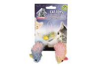 Karlie-Flamingo Cloth Mouse Catnip КАРЛИ-ФЛАМИНГО МАУС КЕТНИП игрушки для кошек, мыши с кошачьей мятой, 2 шт., 5 см.