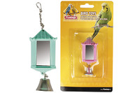 Karlie-Flamingo (КАРЛИ-ФЛАМИНГО) LANTERN WITH BELL игрушка для попугаев зеркало фонарик с колокольчиком , 4х4х6 см.