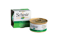 Schesir Chicken ШЕЗИР КУРИЦА натуральные консервы для кошек, влажный корм филе курицы в желе, банка 85 г , 0.085 кг.