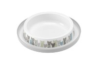 Moderna Trendy Dinner Maasai МОДЕРНА миска для кошек, пластик, серо-белый, дизайн Масаи, 210мл, d15.5см