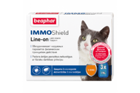 Beaphar Капли IMMO Shield Диметикон Line-on от паразитов для кошек и котят, 1 мл х 3 шт