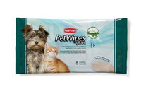 Padovan Очищающие влажные перчатки с протеинами шелка для ухода за шерстью собак и кошек Pet Wipes Glove
