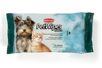 Padovan Очищающие влажные салфетки с ароматом талька для собак и кошек Pet Wipes Talco