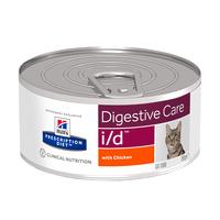 Hills Prescription Diet Feline i/d для кошек с Курицей, для поддержания здоровья кошек с расстройствами пищеварения, 156г