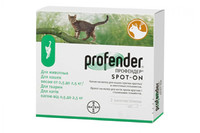Bayer Profender Spot-On (Профендер) капли для котят и кошек весом от 0,5 кг до 2,5 кг
