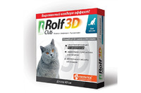 Экопром Ошейник RolfClub 3D от блох и клещей для   кошек 40 см