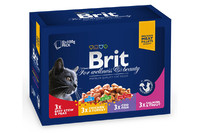 Влажный корм Brit Premium Ассорти Семейная тарелка 4 вкуса