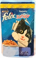 Felix Fantastic JUNIOR кусочки с курицей в желе для котят